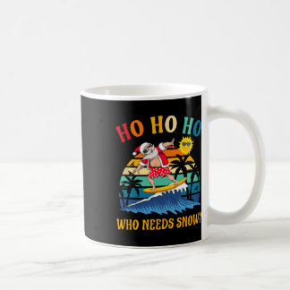 Mug Noël En Juillet Fun Père Noël Surfing Summer Beach