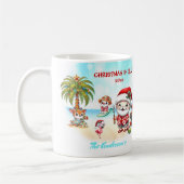 Mug Noël En Juillet Joli Père Noël Tropical Été (Gauche)