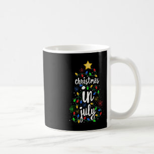 Mug Noël en juillet lumières colorées d'arbre de Noël
