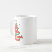 Mug Noël En Juillet Pastèque Noël Arbre Plage Summe (Devant gauche)