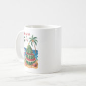 Mug Noël En Juillet Pastèque Noël Plage Père Noël (Devant gauche)