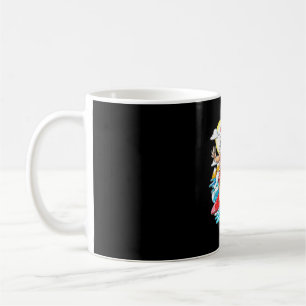 Mug Noël en juillet Père Noël Hawaiian Surfing