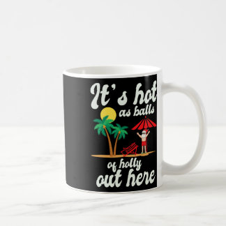 Mug Noël en juillet Père Noël sur la plage avec palmie
