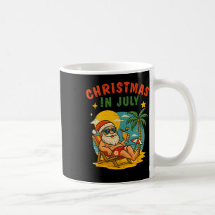 Mug Noël en Juillet Santa Eté Noël en Juillet Plage