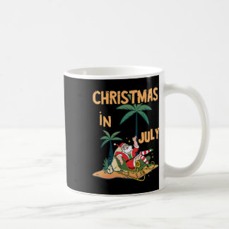 Mug Noël en Juillet Santa Vacances d'Été Hawaïen Po