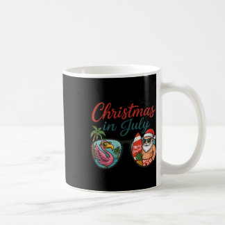 Mug Noël en juillet Sungles Santa Flamant Rose Vacance