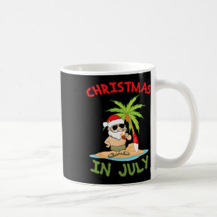 Mug Noël en juillet T Shirt drôle Santa Queue Hawaïen