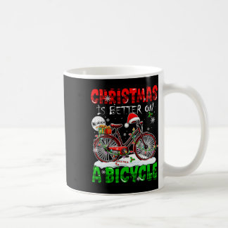 Mug Noël Est Mieux À Vélo Père Noël Cyclist Col