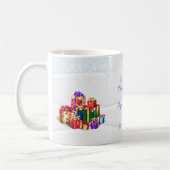 Mug Noël et bonhomme de neige heureux de vacances (Gauche)