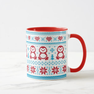Mug Noël et l'hiver ont tricoté le motif
