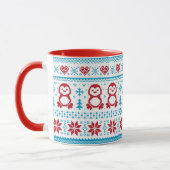 Mug Noël et l'hiver ont tricoté le motif (Gauche)