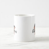 Mug Noël étoile or rose moderne (Centre)