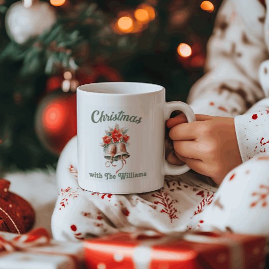 Mug Noël familial | Cloches de Noël Nom de famille