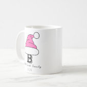 Mug Noël familial Hot Pink (Devant gauche)