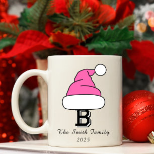 Mug Noël familial Hot Pink
