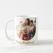Mug Noël Famille Moderne Vacances d'hiver 2 photos (Gauche)