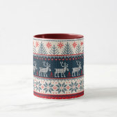Mug Noël Faux Knit Motif Thème nordique (Centre)