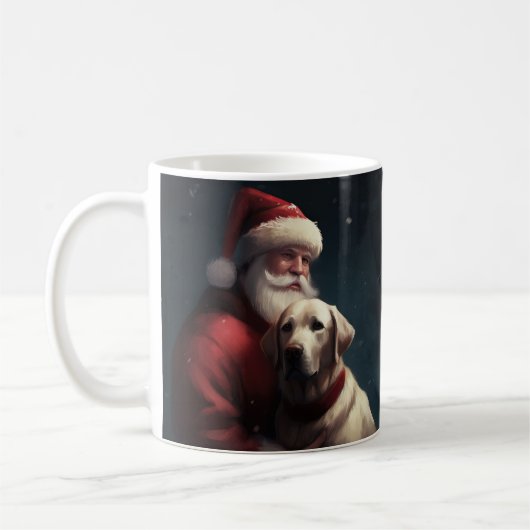 Mug Noël festif du Père Noël au Labrador (Gauche)