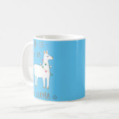 Mug Noël Festif mignon Fa-La-Llama vacances (Devant gauche)