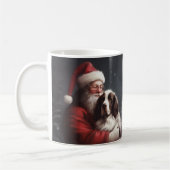 Mug Noël festif Springer Spaniel Santa Claus (Gauche)