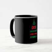 Mug Noël fête drôle cadeau pour la famille - Ocd Obses (Devant gauche)