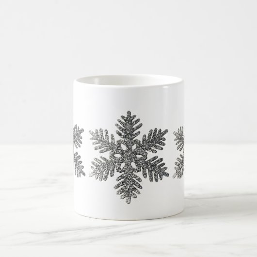 Mug Noël Fête Silencieux Snowflake Star Design (Centre)