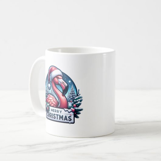 Mug Noël Flamingo (Devant gauche)
