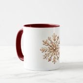 Mug Noël flocon de neige à la crème (Devant gauche)