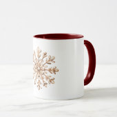 Mug Noël flocon de neige à la crème (Devant droit)