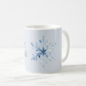 Mug Noël Flocon de Neige Bleu (Devant droit)