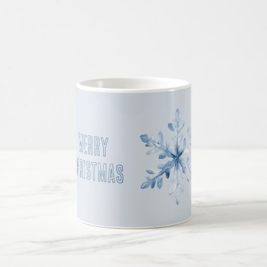 Mug Noël Flocon de Neige Bleu (Centre)