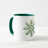 Mug Noël flocon de neige vert (Devant gauche)