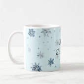 Mug Noël Flocons Bleus (Gauche)