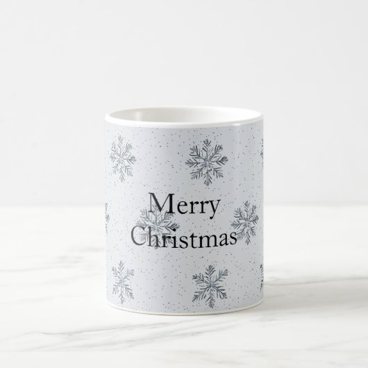 Mug Noël Flocons de Neige Gris Argent (Centre)