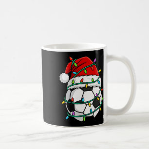 Mug Noël Football Chapeau de Santa Lumières Santa Spor