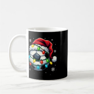 Mug Noël Football Ll Chapeau De Père Noël Lumières De