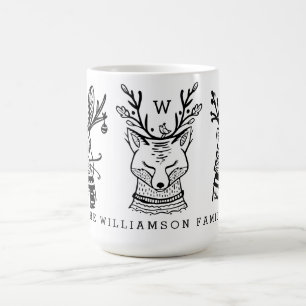 Mug Noël Forêt forestière Animaux de famille Caractère