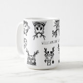 Mug Noël Forêt forestière Animaux de famille Caractère (Devant gauche)