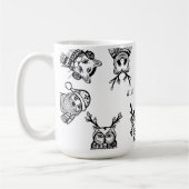 Mug Noël Forêt forestière Animaux de famille Caractère (Gauche)