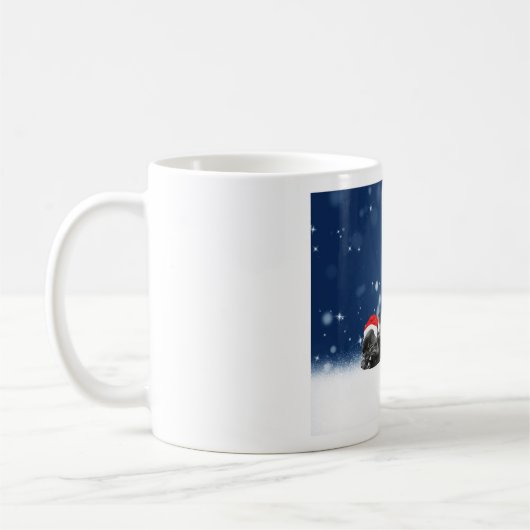 Mug Noël Français Chien de taule Chien Chien de Chien (Gauche)
