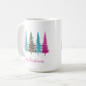 Mug Noël Glam Rose Turquoise (Devant gauche)