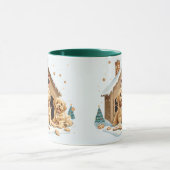 Mug Noël Golden Retriever Dogs Gingerbread House (Centre)