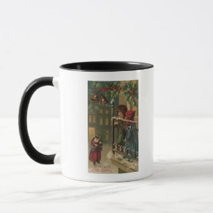 Mug Noël GreetingKids observant Père Noël