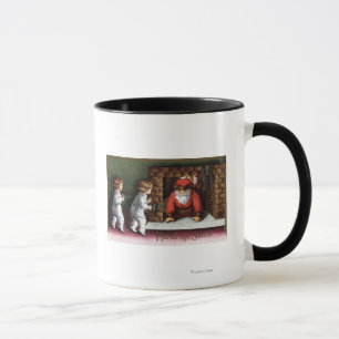 Mug Noël GreetingSanta venant cheminée
