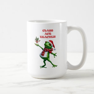 Mug noël, grenouille, enseignant, IA générée