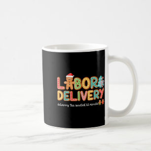 Mug Noël Groovy Travail Et Accouchement Infirmière L&a