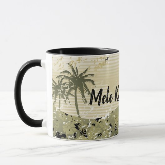 Mug Noël hawaïen de Mele Kalikimaka Joyeux (Gauche)