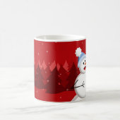 Mug Noël heureux de bonhomme de neige de chant (Centre)