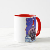 Mug Noël Hippopotame (Devant droit)