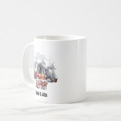 Mug Noël Hiver Camping Neige Nouveau Couple Fox (Devant gauche)